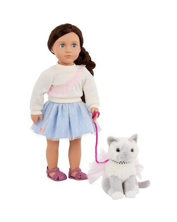 Our Generation Mindy & Pepper Doll & Kitten Set