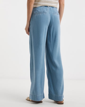 Light Blue Wide Leg Lyocell Jeans