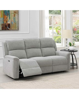 Croston Chenille Power Recliner Three  Seater Sofa