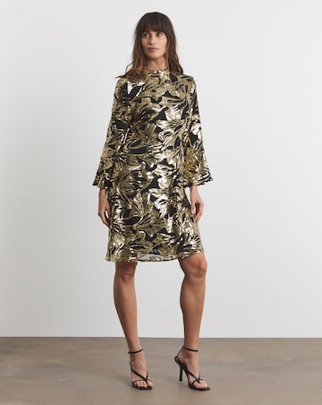 Joanna Hope Gold Sequin Shift Dress