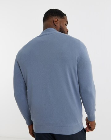 Cotton 1/4 Zip Funnel Knit Top