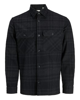 Jack &amp; Jones Premium Rayle Check Over Shirt - Black