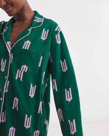 Wicked Button Through Cotton Pyjama Set