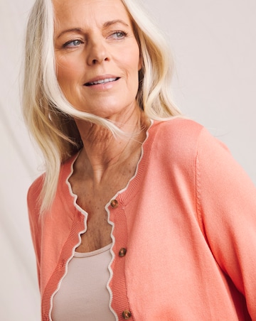 Julipa Scalloped Button Down Cardigan