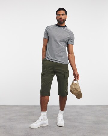 3/4 Length Twill Cargo Short