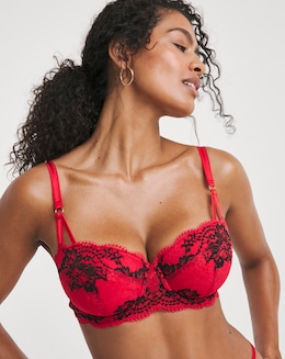 Figleaves Intense Balcony Bra B-F - Red