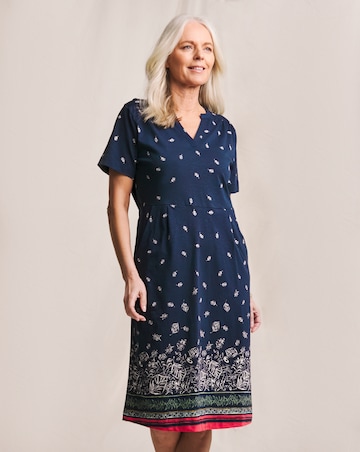 Julipa Pure Cotton Printed Jersey Shift dress