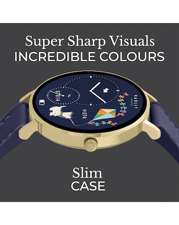Radley Series 28 AMOLED Leather Strap Watch - Ink