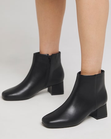 Kit Low Block Heel Ankle Boots Wide E Fit