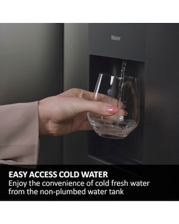 Haier Cube 83 Series 3 HCR3818ENMG American Fridge Freezer Silver + Install