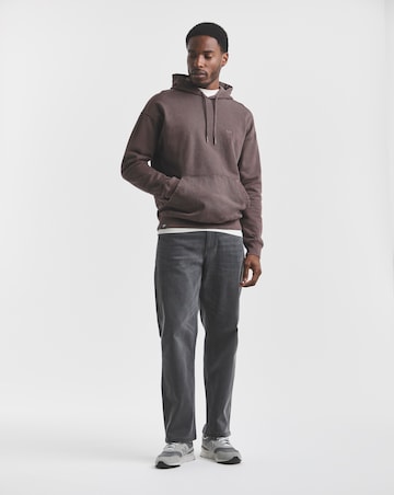 Union Garment Dyed Relaxed Fit Hoodie- Brown
