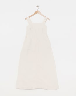 Ecru Apron Midi Dress