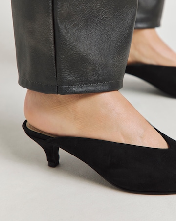 Anthology Allure Suede Mule Kitten Heel Shoes Standard D Fit