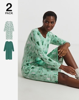 JD Williams (2 Pack) Value Long Sleeve Nighties