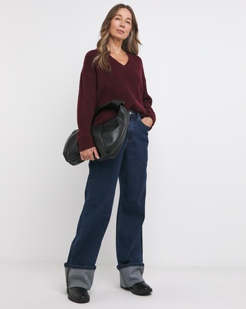 V Neck Longline Jumper