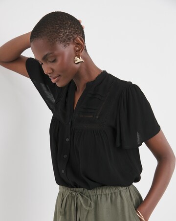 Textured Crinkle Ladder Insert Top