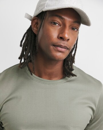 Premium Mercerised Supima Cotton T-Shirt Long Length- Khaki