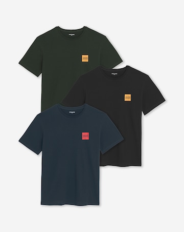 Jack & Jones Brandy Logo T-Shirt 3 Pack - Multi