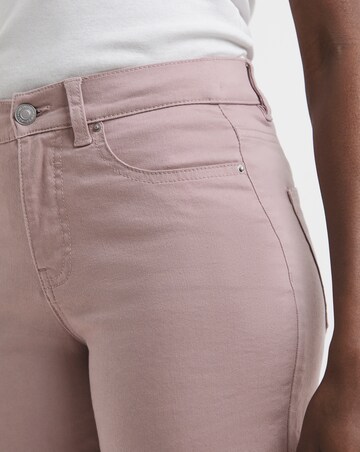 24/7 Blush Knee Denim Shorts