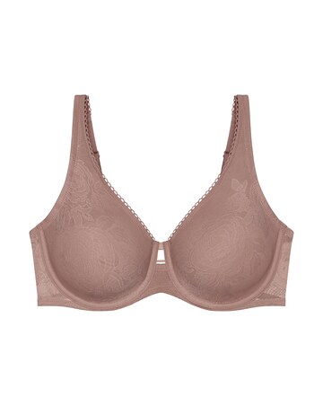 Triumph Wild Rose Sensation Minimiser Wired Bra Choc Mousse