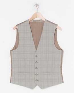 Tailored Check Suit Waistcoat