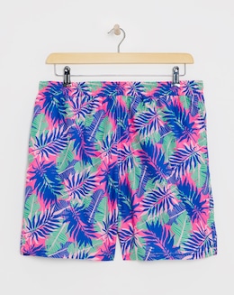 Tropical Leaf Print Swim Short
