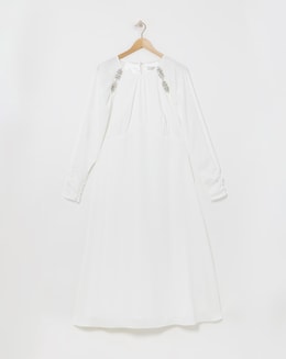 Joanna Hope Ivory Embellished Bridal Midi Dress