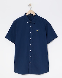 Voi Plain Oxford Short Sleeve Shirt Long Length