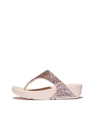 Fit Flop Rose Lulu Glitter Toe-Post Sandals -Standard Fit (D)