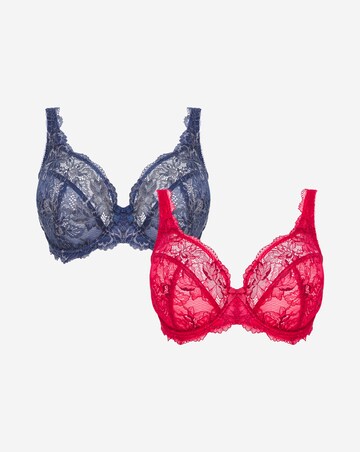 Pretty Secrets 2 Pack Ella Lace Full Cup Wired Bras