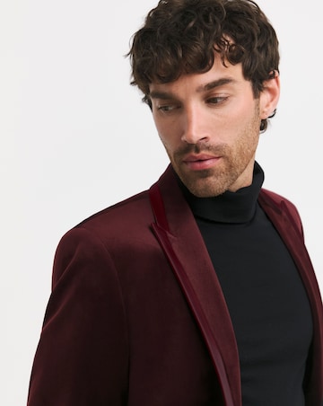 Velvet Satin Lapel Blazer Regular