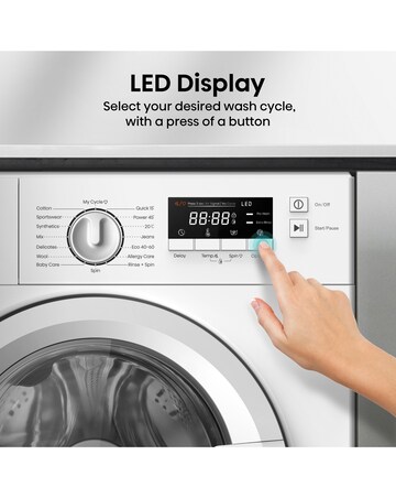 Hisense 3 Series WF3M841BWI Integrated 8kg Washing Machine 1400 rpm White