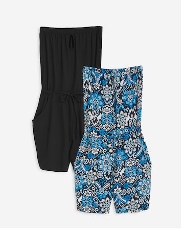 2 Pack Bandeau Playsuits