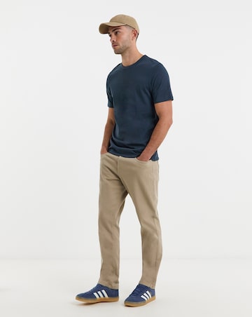 Heavyweight Crew Neck T-Shirt Long Length- Navy