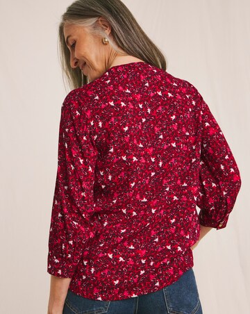 Julipa Printed Button Blouse