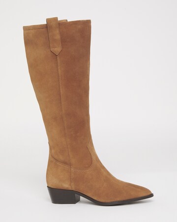 Bonnie Knee High Suede Western Boots - Extra Wide Fit (EEE) & Curvy Calf