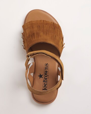 Joe Browns Tassel Fringe Sandals Extra Wide Fit