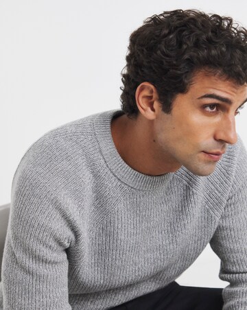 Cotton Twist Crew Neck Knitted Jumper