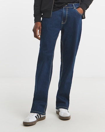 Loose Fit Stretch Jeans Rinse Wash