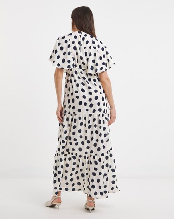 Cape Detail Maxi Dress