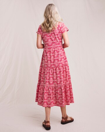 Julipa Pure Cotton Tiered Midi Dress