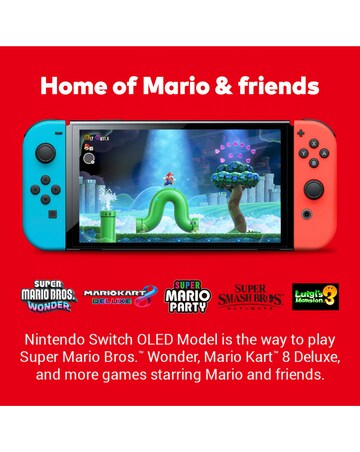 Nintendo Switch OLED Console - Neon Red/ Neon Blue
