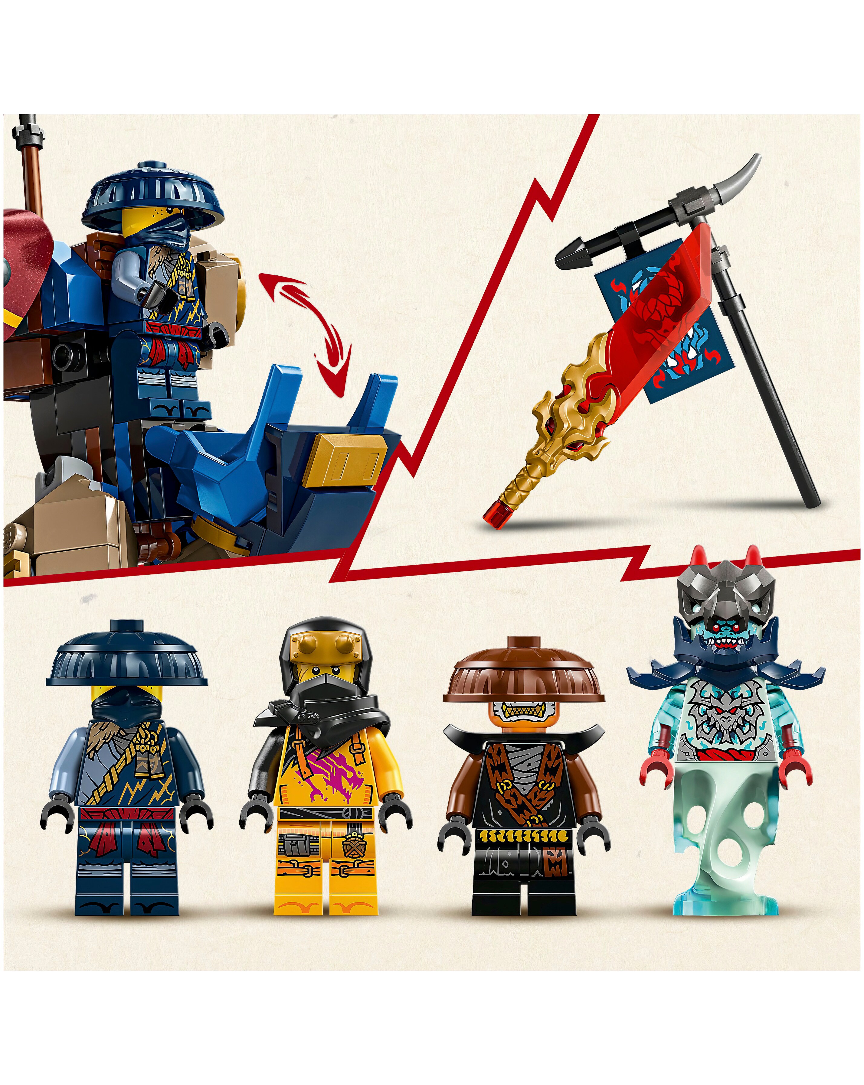 LEGO NINJAGO Rogue's Mech Dragon Rider Ninja Toy and Dragon Battle