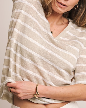 Anthology V-Neck Linen Mix T-Shirt