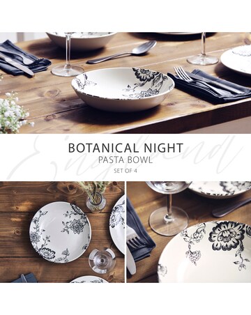 Wade Botanical Night Set of 4 Pasta Bowls