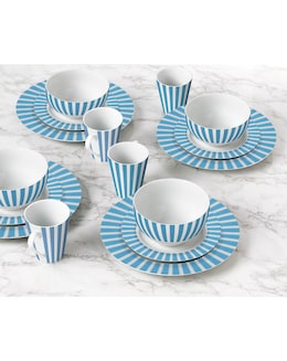 Waterside Blue Stripe 24 Piece Dinner Set
