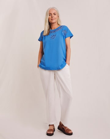 Julipa Cut Out Pure Cotton T-Shirt