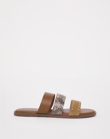 3 Strap Leather Mule E Fit