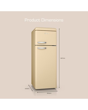 Swan SR11010CNE Retro 30/70 Top Mounted Fridge Freezer - Cream