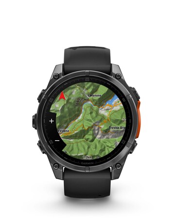 Garmin Fenix 8 47mm Amoled Smart Watch - Slate Grey with Black Silicone Band
